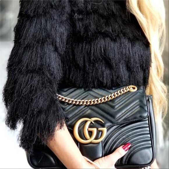 BLACK FRINGED CROP TOP - Picture 3 of 4